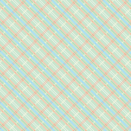 P133-14974-44 PATCH. AMERICANO ENCHANTED SPRING (10) 110 CM. ALGODON 100% VERDE Venta en piezas de 6.80 M