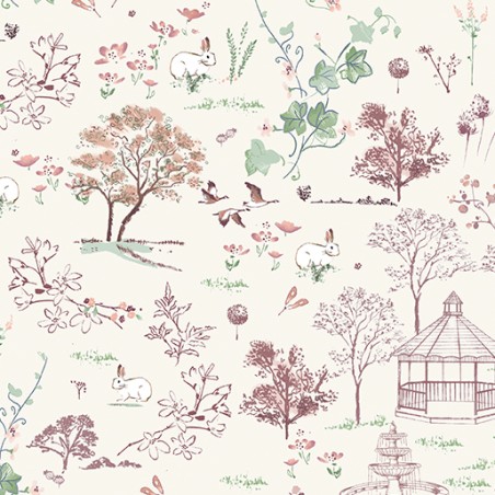 P133-15040-07 PATCH. AMERICANO SWEET MEADOW (01) 110 CM. ALGODON 100% CREMA Venta en piezas de 6.80 M
