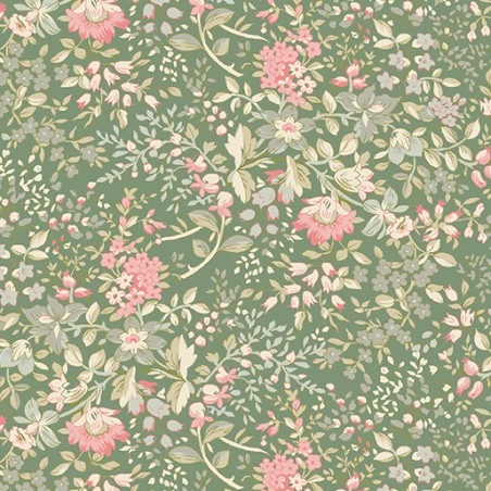 P133-16651-44 PATCH. AMERICANO BELOVED (10) 110 CM. ALGODON 100% VERDE Venta en piezas de 6.80 M