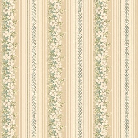 P133-16652-46 PATCH. AMERICANO BELOVED (11) 110 CM. ALGODON 100% NATURAL/VERDE Venta en piezas de 6.80 M