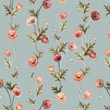 P133-16760-81 PATCH. AMERICANO GARDEN OF AFFECTION (13) 110 CM. ALGODON 100% MENTA Venta en piezas de 6.80 M