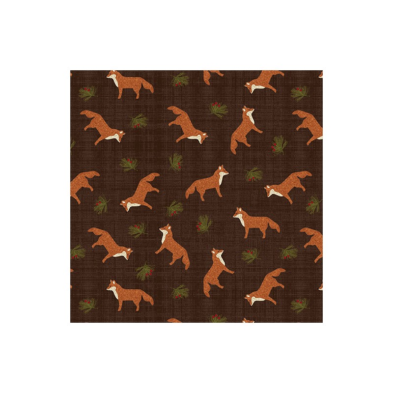 P133-16781-77 PATCH. AMERICANO A WALK IN THE FOREST (14) 110 CM. ALGODON 100% MARRON Venta en piezas de 6.80 M