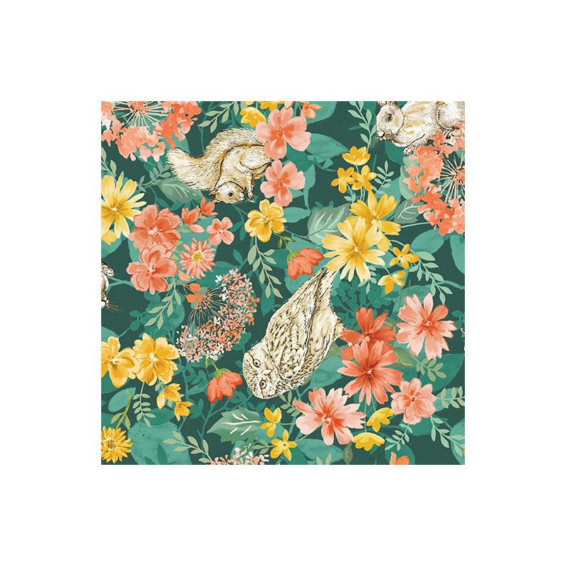 P133-16808-84 PATCH. AMERICANO MONTGOMERY: MOUNTAIN CHARM (19) 110 CM. ALGODON 100% VERDE Venta en piezas de 6.80 M