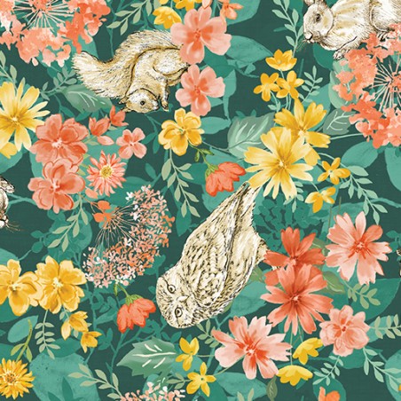 P133-16808-84 PATCH. AMERICANO MONTGOMERY: MOUNTAIN CHARM (19) 110 CM. ALGODON 100% VERDE Venta en piezas de 6.80 M