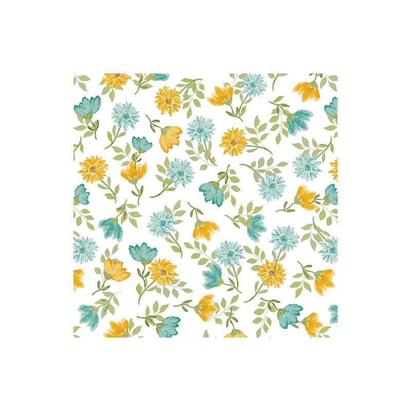 P133-16813-82 PATCH. AMERICANO MONTGOMERY: MOUNTAIN CHARM (04) 110 CM. ALGODON 100% BLANCO/AZUL Venta en piezas de 6.80 M
