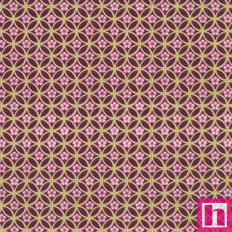 P135-SRKDM-23512-24 PATCH. AMERICANO IMPERIAL COLLECTION - GRACEFUL GRANES (18) 110 CM. ALGODON 100% CIRUELA/METALLIC Venta en p