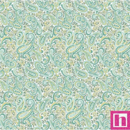 67017 PATCH. AMERICANO BLOSSOM BLISS (13) 110 CM. ALGODON 100% BLANCO/MENTA Venta en piezas de 7.00 M