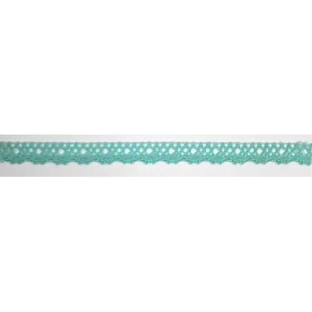 9616-031 PUNTILLA BOLILLO NYX 12 MM. POLIESTER 100% MENTA Venta en piezas de 25.00 M