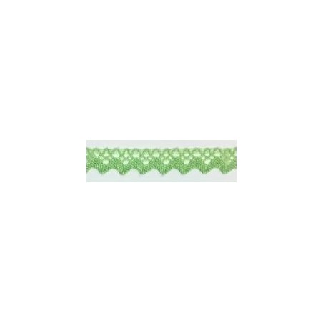 9625-603 PUNTILLA BOLILLO XAMIRA 15 MM. POLIESTER 100% VERDE Venta en piezas de 25.00 M