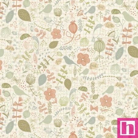 P121-BIIN6465ECRU PATCH. AMERICANO BREATHE IT IN (04) 110 CM. ALGODON 100% CREMA Venta en piezas de 7.00 M