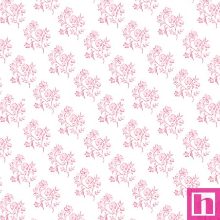 P121-CCHA6492WHTPINK PATCH. AMERICANO COQUETTE CHARM (09) 110 CM. ALGODON 100% BLANCO Venta en piezas de 7.00 M