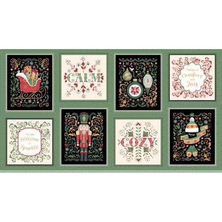 P121-TTSE6171PA PATCH. AMERICANO TIS THE SEASON (04) PANEL 60X110 CM. ALGODON 100% MULTI Venta en piezas de 7.00 M