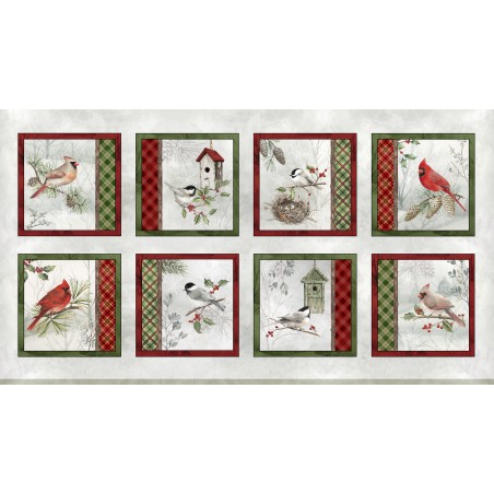P121-WISO6229PA PATCH. AMERICANO WINTER SONG (03) PANEL 60X110 CM. ALGODON 100% NIEVE/MULTI Venta en piezas de 7.00 M