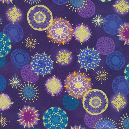 P135-RRMDM-23729-413 PATCH. AMERICANO STAR OF WONDER (07) 110 CM. ALGODON 100% MORADO Venta en piezas de 7.00 M