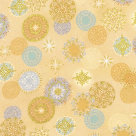 P135-RRMDM-23729-84 PATCH. AMERICANO STAR OF WONDER (02) 110 CM. ALGODON 100% CREMA Venta en piezas de 7.00 M