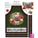 P140-3521P-66 PATCH. AMERICANO HOLLYVILLE MANOR (13) PANEL 90X110 CM. ALGODON 100% VERDE/MULTI Venta en piezas de 7.00 M
