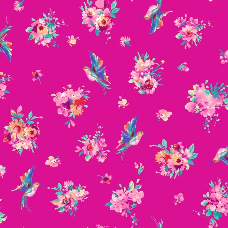 P17-MAS11064-P PATCH. AMERICANO SUMMER BUZZ (22) 110 CM. ALGODON 100% FUCSIA Venta en piezas de 7.00 M