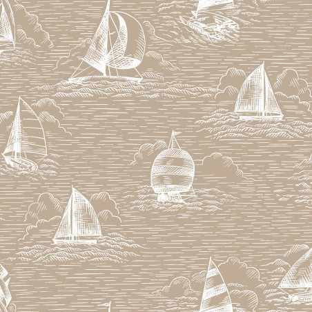 P17-MAS11102-T PATCH. AMERICANO REGATTA DAYS (12) 110 CM. ALGODON 100% BEIG Venta en piezas de 7.00 M