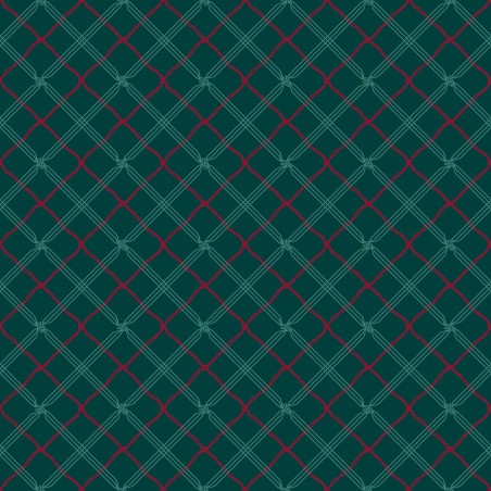 P17-MAS11175-G PATCH. AMERICANO HOLIDAY STITCHES (20) 110 CM. ALGODON 100% VERDE Venta en piezas de 7.00 M
