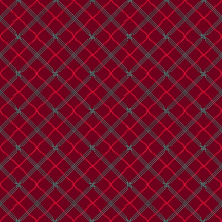 P17-MAS11175-R PATCH. AMERICANO HOLIDAY STITCHES (21) 110 CM. ALGODON 100% ROJO Venta en piezas de 7.00 M