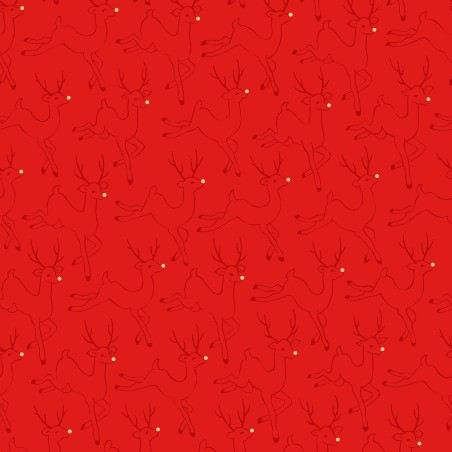P17-MASM11112-R PATCH. AMERICANO MERRY MIX (07) 110 CM. ALGODON 100% ROJO/DORADO METALLIC Venta en piezas de 7.00 M