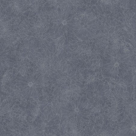 P17-MASQB11240-K PATCH. AMERICANO FINE LINE FLORAL 108 (09) 270 CM. ALGODON 100% CENIZA Venta en piezas de 7.00 M