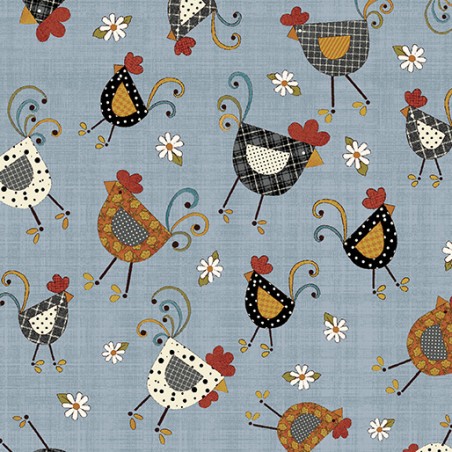 P133-16754-54 PATCH. AMERICANO PRAIRIE CHICKS (08) 110 CM. ALGODON 100% DENIM Venta en piezas de 6.80 M