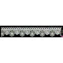 137300-102 PUNTILLA GUIPUR FANTASIA ABIDEMI 25 MM. POLIESTER + PET+CRISTAL MARFIL/NEGRO Venta en piezas de 9.10 M