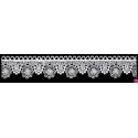 137300-103 PUNTILLA GUIPUR FANTASIA ABIDEMI 25 MM. POLIESTER + PET+CRISTAL BLANCO/NEGRO Venta en piezas de 9.10 M