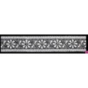137301-103 GALON GUIPUR FANTASIA ABIDEMI 27 MM. POLIESTER + PET+CRISTAL BLANCO/NEGRO Venta en piezas de 9.10 M