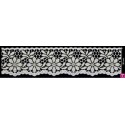 137302-102 PUNTILLA GUIPUR FANTASIA ABIDEMI 38 MM. POLIESTER + PET+CRISTAL MARFIL/NEGRO Venta en piezas de 9.10 M