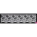 137302-103 PUNTILLA GUIPUR FANTASIA ABIDEMI 38 MM. POLIESTER + PET+CRISTAL BLANCO/NEGRO Venta en piezas de 9.10 M
