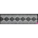 137303-103 GALON GUIPUR FANTASIA ABIDEMI 44 MM. POLIESTER + PET+CRISTAL BLANCO/NEGRO Venta en piezas de 9.10 M
