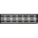 137305-102 GALON GUIPUR FANTASIA ABIDEMI 37 MM. POLIESTER + PET+CRISTAL MARFIL/NEGRO Venta en piezas de 9.10 M