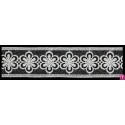137305-103 GALON GUIPUR FANTASIA ABIDEMI 37 MM. POLIESTER + PET+CRISTAL BLANCO/NEGRO Venta en piezas de 9.10 M