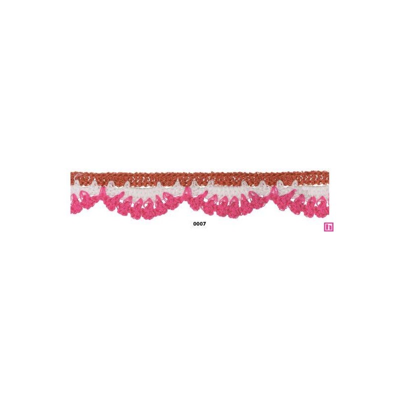 139202-0007 PUNTILLA FANTASIA AYIRA 30 MM. POLIESTER 100% FUCSIA Venta en piezas de 9.10 M