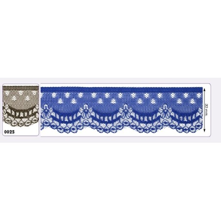 541258-025 PUNTILLA NYLON VILMA 35 MM. POLIESTER 100% CHOCOLATE Venta en piezas de 25.00 M