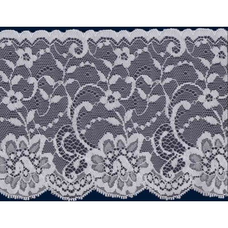 58583 FLORA PUNTILLA NYLON 110 MM. POLIAMIDA 100% BLANCO Venta en piezas de 20.00 M