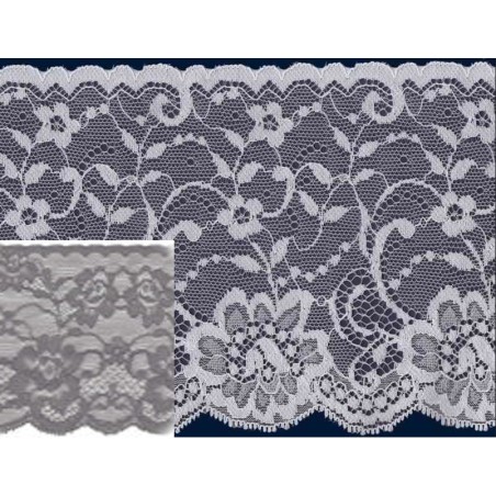 58590 FLORA PUNTILLA NYLON 110 MM. POLIAMIDA 100% GRIS Venta en piezas de 20.00 M