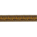 606045-25 CINTA JACQUARD ALIM 33 MM. POLIESTER 100% MARRON/DORADO Venta en piezas de 9.00 M
