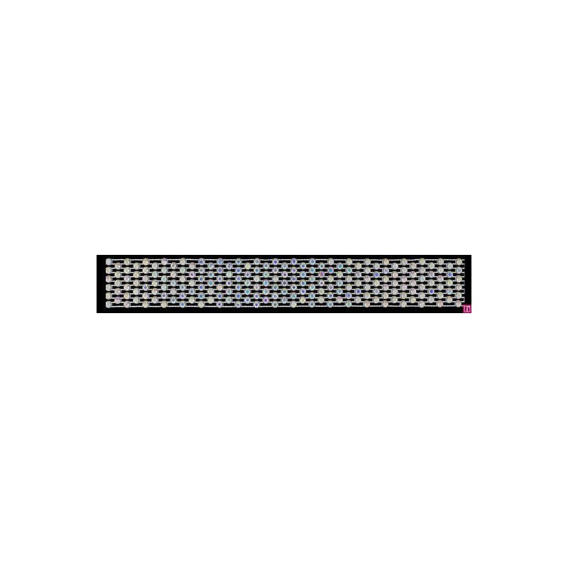 613022-0099 GALON FANTASIA SHARIK 20 MM. POLIESTER + CRISTAL BLANCO/COLOR Venta en piezas de 9.10 M