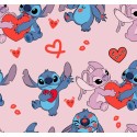 67905 TEJIDO ESTAMPADO STITCH (00) 1.40 M. 130 GR/M2 ALGODON 100% ROSA Venta en piezas de 6.00 M
