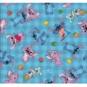 67906 TEJIDO ESTAMPADO STITCH (00) 1.40 M. 130 GR/M2 ALGODON 100% AZUL Venta en piezas de 6.00 M