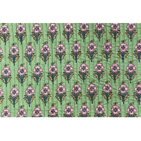 68015 ACOLCHADO ESTAMPADO ARUNA (01) 110 CM. 340 GR/M2 ALGODON 100% VERDE Venta en piezas de 6.00 M
