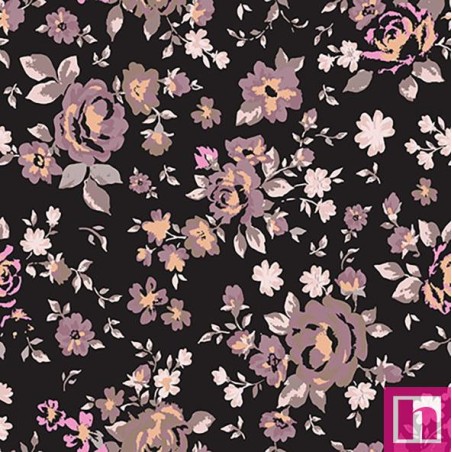 68070 TEJIDO ESTAMPADO GALDAR (01) 1.40 M. 110 GR/M2. ALGODON 100% VIOLETA Venta en piezas de 10.00 M