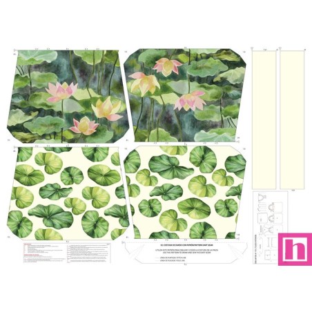 68125 TOTE BAGS NENUFARES - REVERSIBLE Y REPELENTE AL AGUA (16) 45X50 CMS. POLIESTER 100% VERDE Venta en piezas de 1.00 U