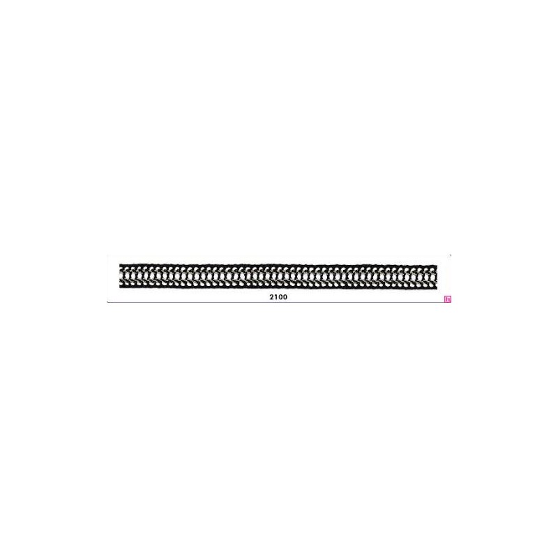 727390-2100 GALON FANTASIA ANAYA 10 MM. POLIESTER 100% NEGRO/DORADO Venta en piezas de 25.00 M