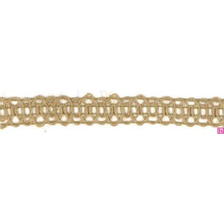 9549 GALON YUTE LEIRE 20 MM ALGODON 100% YUTE 95%-ACRILICO 5% CRUDO Venta en piezas de 25.00 M