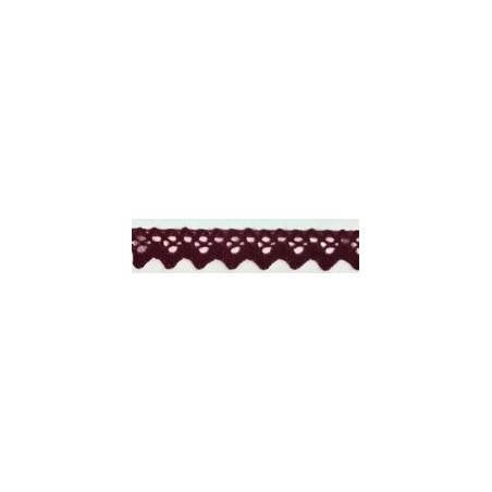9625-049 PUNTILLA BOLILLO XAMIRA 15 MM. POLIESTER 100% GRANATE Venta en piezas de 25.00 M