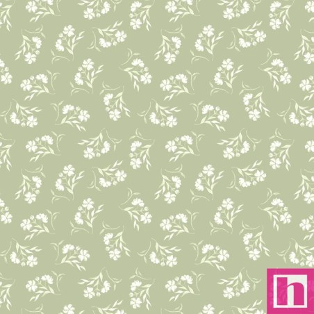 P121-CCHA6491GREEN PATCH. AMERICANO COQUETTE CHARM (17) 110 CM. ALGODON 100% VERDE Venta en piezas de 7.00 M